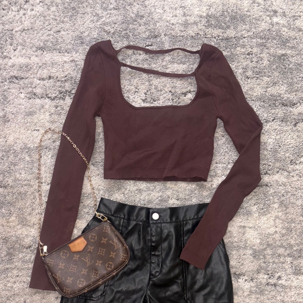 Forever 21 Dark Brown Crop Top